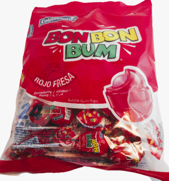 BON BON BUM FRESA PACK 24 UDS